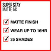 Maybelline New York SuperStay Matte Ink Liquid Lipstick, Thrill Seeker, 0.17 Fluid Ounce