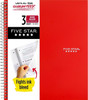 Five Star Spiral Notebook, 3-Subject, Wide Ruled Paper, 10-1/2" x 8", 150 Sheets, Color Will Vary (05204)