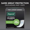 Depend Incontinence Guards/Incontinence Pads for Men/Bladder Control Pads, Maximum Absorbency, 52 Count, Packaging May Vary