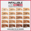 L'Oreal Paris Makeup Infallible Fresh Wear Foundation in a Powder, Up to 24H Wear, Waterproof, Beige Sand, 0.31 oz.