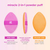 Real Techniques Miracle 2-In-1 Powder Puff, Dual-Sided, Full-Size Makeup Blending Puff, Reversible Elastic Band, Precision Tip Makeup Sponge & Powder Puff, For Liquid, Cream & Powder, 1 Count