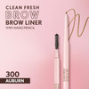 Covergirl Clean Fresh Brow Nano, 300 Auburn, Eyebrow Pencil, Ultra-Precise Tip, Waterproof, Transfer-Resistant, Built-In Spoolie, Vegan Formula, 0.001oz