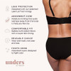 Proof. Teen Brief, Regular Absorbency Period Underwear for Teens - Holds up to 2 Regular Tampons - Washable Leakproof Period Panties - Unders Collection - L, Black
