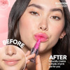 Blossom Lip Gloss Moisturizing pH Lip Balm, Strawberry Scented Color Changing Shimmering Lip Stain Tint, Infused with Real Flowers, 3g, Electric Pink