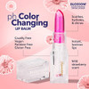 Blossom Lip Gloss Moisturizing pH Lip Balm, Strawberry Scented Color Changing Shimmering Lip Stain Tint, Infused with Real Flowers, 3g, Electric Pink