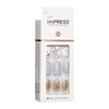imPRESS Design, Press On Nails, Knock Out, Gray, Short, Size, Squoval, Shape, Includes 30 Nails, Prep Pad, Instructions Sheet, 1 Manicure Stick, 1 Mini File