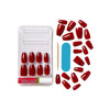 KISS Gel Fantasy Sculpted Halloween Press-On Nails, Solid Red, Medium, Coffin, 31 Ct.
