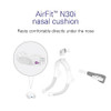 ResMed AirFit N30i Cushion - Nasal CPAP Mask Cushion Replacement - Soft Silicone - Quiet Venting - CPAP Supplies & Accessories - Small/Wide ResMed AirFit N30i Cushion - Nasal CPAP Mask Cushion Replacement - Soft Silicone - Quiet Venting - CPAP Supplies & Accessories - Small/Wide