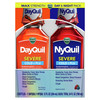 Vicks DayQuil & NyQuil SEVERE Cold & Flu Medicine, Relief for Headache, Fever, Sore Throat, Minor Aches & Pains, Nasal Congestion, Sinus Pressure, Stuffy Nose, and Cough, Co-Pack, 2 x 12 OZ Vicks DayQuil & NyQuil SEVERE Cold & Flu Medicine, Relief for Headache, Fever, Sore Throat, Minor Aches & Pains, Nasal Congestion, Sinus Pressure, Stuffy Nose, and Cough, Co-Pack, 2 x 12 OZ