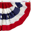 Valley Forge® American Fan Flag 1.5' x 3' Polycotton Sentinel® 100% Made in U.S.A. Stars and Stripes Bunting Canvas Header Brass Grommets Model PMF