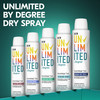 Degree Unlimited Antiperspirant Deodorant Dry Spray Marine 2 Count Long-Lasting Sweat & Odor Protection with Antiperspirant Technology SmartAdapt Tech 3.8 oz