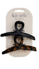 Kitsch Large Hair Clips for Women - Hair Claw Clips - Tortoise & Black, 2 Pcs