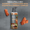 DOVE MEN + CARE 2-in-1 Shampoo + Conditioner Sandalwood & Cardamom Oil for Thick & Full Hair, + Vitamin B3 & Mineral Complex, 17.5 oz