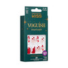 KISS Voguish Fantasy Glue-On Nails, Melting, Red, Medium Size, Almond Shape, 28 Nails, 2g glue, 1 Manicure Stick, 1 Mini File