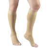 Truform 20-30 Mmhg Compression Stocking for Men & Women, Knee High Length, Open Toe, Beige, X-Large