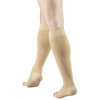 Truform 20-30 Mmhg Compression Stocking for Men & Women, Knee High Length, Open Toe, Beige, X-Large