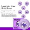 ANIHANA Bath Bomb with Coconut Oil, Paraben Free, Hand-Crafted Luxury Fizzers, Refreshing Lavender Love Scent, 6.3 oz