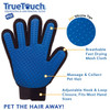 True Touch Five Finger Deshedding Glove- Premium Version, Gentle Grooming, Great Cats & Dog, Long or Short Fur- Includes 1 Authentic Right Hand True Touch & 1 Lint Roller