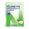 Nicorette 2mg Nicotine Gum to Quit Smoking - Mint Flavored Stop Smoking Aid, 170 Count