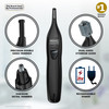 Wahl Manscaper Rechargeable Multipurpose Precision Detail Trimmer with Rotary Attachment Head for Hygienic Grooming of Hair Anywhere, for Eyebrows, Sideburns, Necklines, Ear, and Nose Hairs