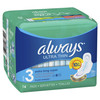 Always Ultra Thin Pads Size 3, Extra Long, Super Absorbency With Wings, Unscented