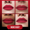 Maybelline Color Sensational Ultimatte Matte Lipstick, Non-Drying, Intense Color Pigment, More Ruby, Ruby Red, 1 Count