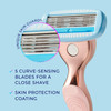Schick Hydro Silk Rose Gold Metal Razor for Women | Womens Razors, 5-Blade Razors for Women, Includes 1 Womens Razor Handle & 2 Refills