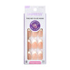KISS imPRESS No Glue Mani Press-On Nails, French, 'Ideal', Light Neutral + White Tip French, Medium Size, Coffin Shape, Includes 30 Nails, Prep Pad, Instructions Sheet, 1 Manicure Stick, 1 Mini File