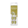 KISS Impress Color No Glue Mani 30 Pcs Press on Nails, Olive Green, Short Size, Squoval Shape, Simple Peel & Press Easy Apply, Hassle-Free Removal, Essential Tools Included