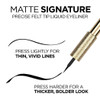 L'Oreal Paris Makeup Matte Signature Liquid Dip Eyeliner, Waterproof, Precise and Easy Application, All Day Wear, Vivid Matte Finish, Black, 0.07 fl; Oz.