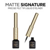 L'Oreal Paris Makeup Matte Signature Liquid Dip Eyeliner, Waterproof, Precise and Easy Application, All Day Wear, Vivid Matte Finish, Black, 0.07 fl; Oz.
