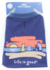 Life Is Good Dog Pet T-Shirt Navy Sunset Size L, LG1261