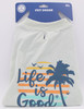 Life Is Good Dog Pet Shirt Dress, Green Palm Tree Size XL, LG1260