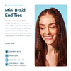 Gimme Beauty No Snag Braid Ends - Seamless Nylon & Spandex Hair Ties for Braids - No-Snag Gentle Hold Design - Zero-Dent, Daily Hair Accessories - 25 Pack, Dark Brown