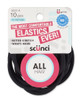 Scunci No-Damage 4mm Nylon All Hair Elastics, Black, 10-Pieces