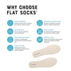 FLAT SOCKS No Show Socks, Sockless Shoe Liner, No Slipping, No Stinking, Washable Barefoot Shoe Insert for Men and Women, Sand, Small