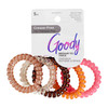 Goody Dentless Spiral Hair Ties, Hair Coils - 5 Ct, Warm Tones, Phone Cord Hair Ties, Secure Hold Jelly Bands for All Occasions, Hair Accessories for Women & Men, For Medium-Thick Hair