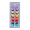 Scunci Butterfly Mini Jaw Clips – Bright Neon Assorted Colors, 12-Pack – Small Claw Hair Clips for Women & Girls – Secure Hold Decorative Hair Accessories