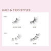 KISS The New Natural False Eyelashes Single Pack, 12 mm, Natural Volume, Easy to Apply, Reusable Fake Lashes, Cruelty Free, Includes 1 Pair Half Lashes - Style 'Freckles'