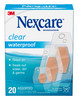 Nexcare Waterproof Clear Bandages, Covers and Protects, Designed to stay on in wet conditions and keep the water out, Assorted Sizes, 20 Count