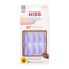 KISS Gel Fantasy Ready-to-Wear Press-On Sculpted Gel Nails, “Night After”, Long, Purple, High Arch Nail Kit with Pink Nail Glue, Manicure Stick, Mini Nail File, and 28 Fake Nails