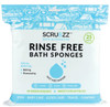 Scrubzz Rinse-Free Bath Sponges, Set of 25 Unscented