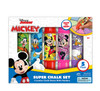 Disney Junior Mickey Super Chalk Set – 5 Jumbo Chalk Sticks with Holders