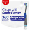 Colgate 360 Vibrate Deep Clean Battery Operated Toothbrush Pack, Disposable Electric Toothbrush with 1 AAA Battery Included, Whole Mouth Clean, 2 Pack