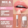 POP Beauty PLUMP POUT | BARE NECTAR - Plumping Lip Oil and Hydrating Lip Gloss | Long Lasting Nourishing Lip Glow Oil, Non-Sticky