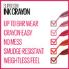 MAYBELLINE Super Stay Ink Crayon Lipstick Makeup, Precision Tip Matte Lip Crayon with Built-in Sharpener, Longwear Up To 8Hrs, Settle For More, Berry Wine Purple, 1 Count