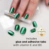 Sally Hansen Salon Effects Perfect Press-On Nails | Sq-oval Shape | Easy to Apply, Non-Damaging| 30 Nails, Nail Glue, Adhesive Tabs, File | Rocket Fuel
