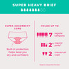 Proof. by Always Brief, Super Heavy Absorbency Period Underwear for Women - Holds up to 7 Regular Tampons - Washable Leakproof Period Panties - S, Black, Small