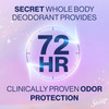 Secret Whole Body Deodorant Dry Feel Stick + Absorbs Sweat for Women, Naturally Derived Ingredients, Light & Fresh Scent, Aluminum Free Deodorant Stick, 72 HR Odor Protection, 2.4 oz