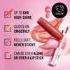 Rimmel Stay Glossy Lip Gloss - Non-Sticky and Lightweight Formula for Lip Color and Shine - 135 Sippin, .18oz
